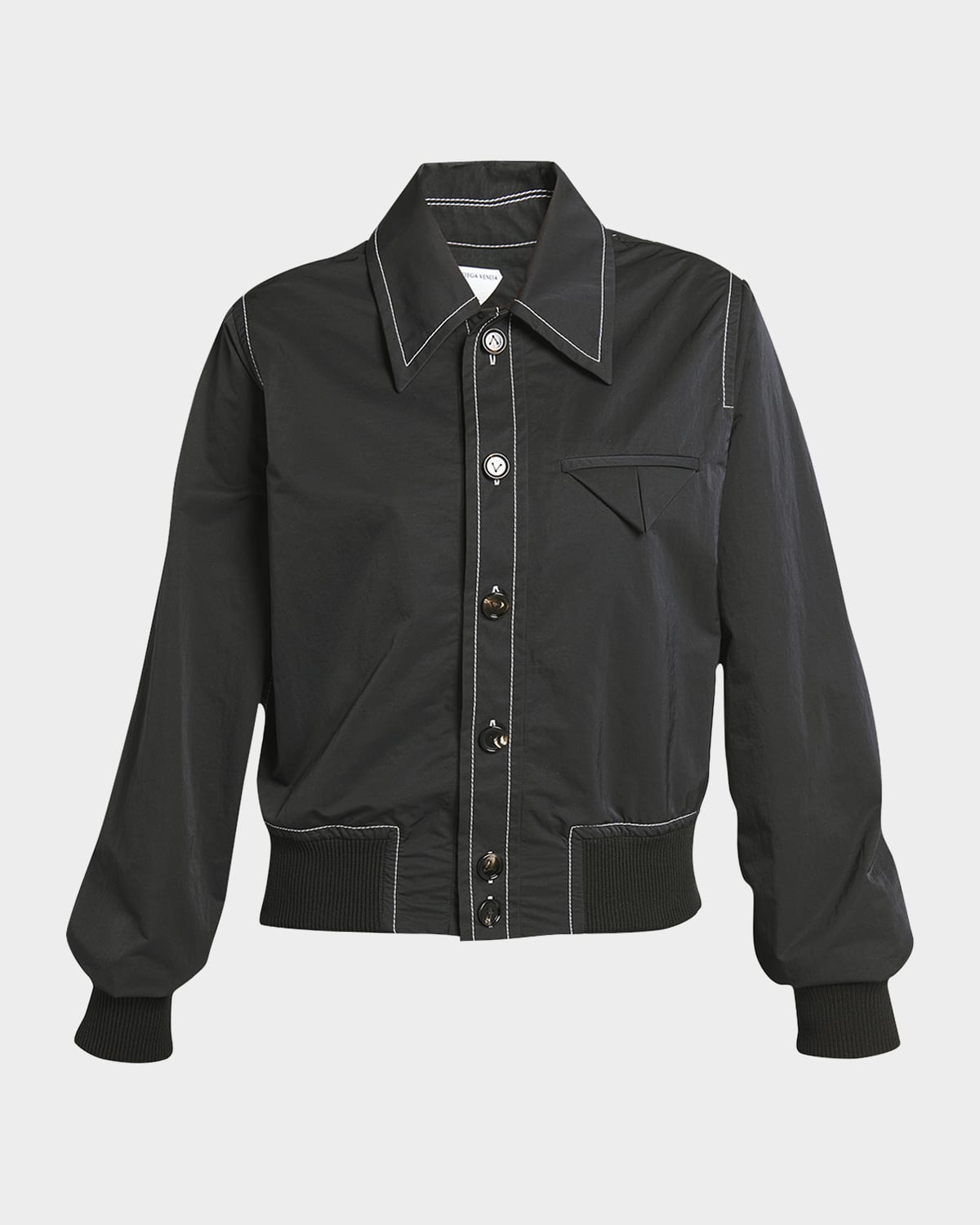 Bottega Veneta Tech Nylon Bomber Shirt