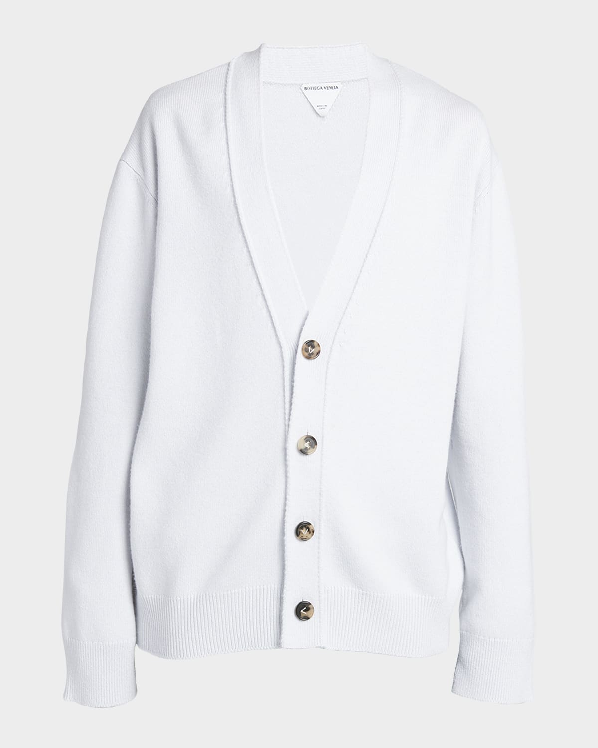 Bottega Veneta Classic Cashmere Cardigan with Intrec Patches