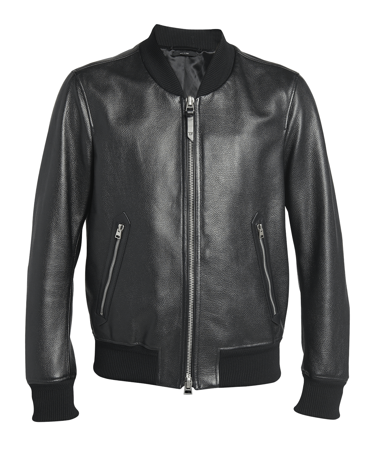TOM FORD Men's Grained Leather Bomber Jacket