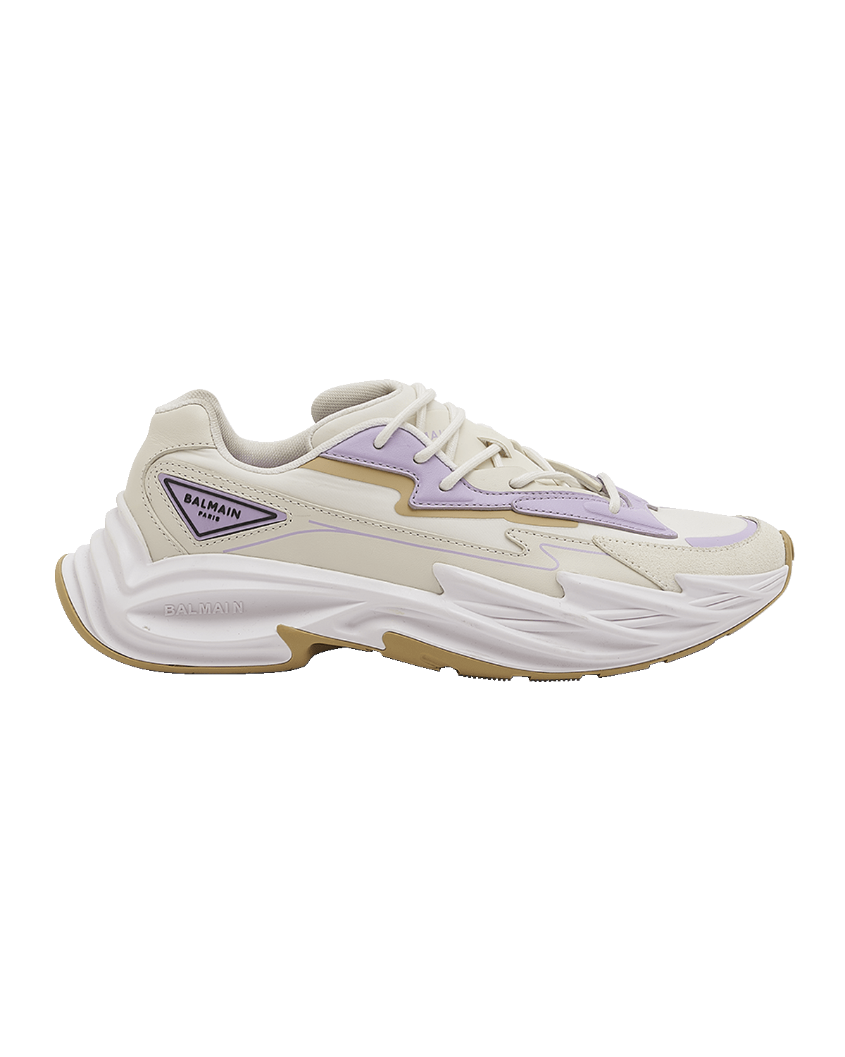 Balmain B-East Colorblock Leather Trainer Sneakers