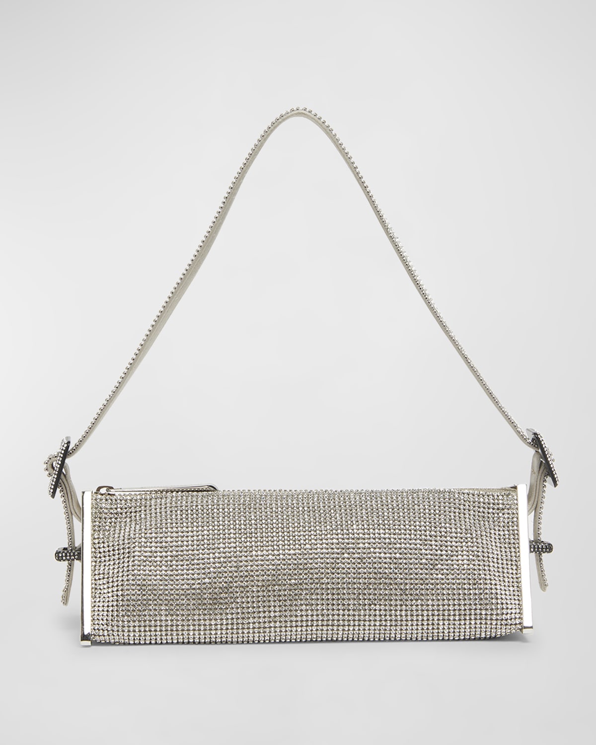 Benedetta Bruzziches Joy Buckle Crystal Shoulder Bag