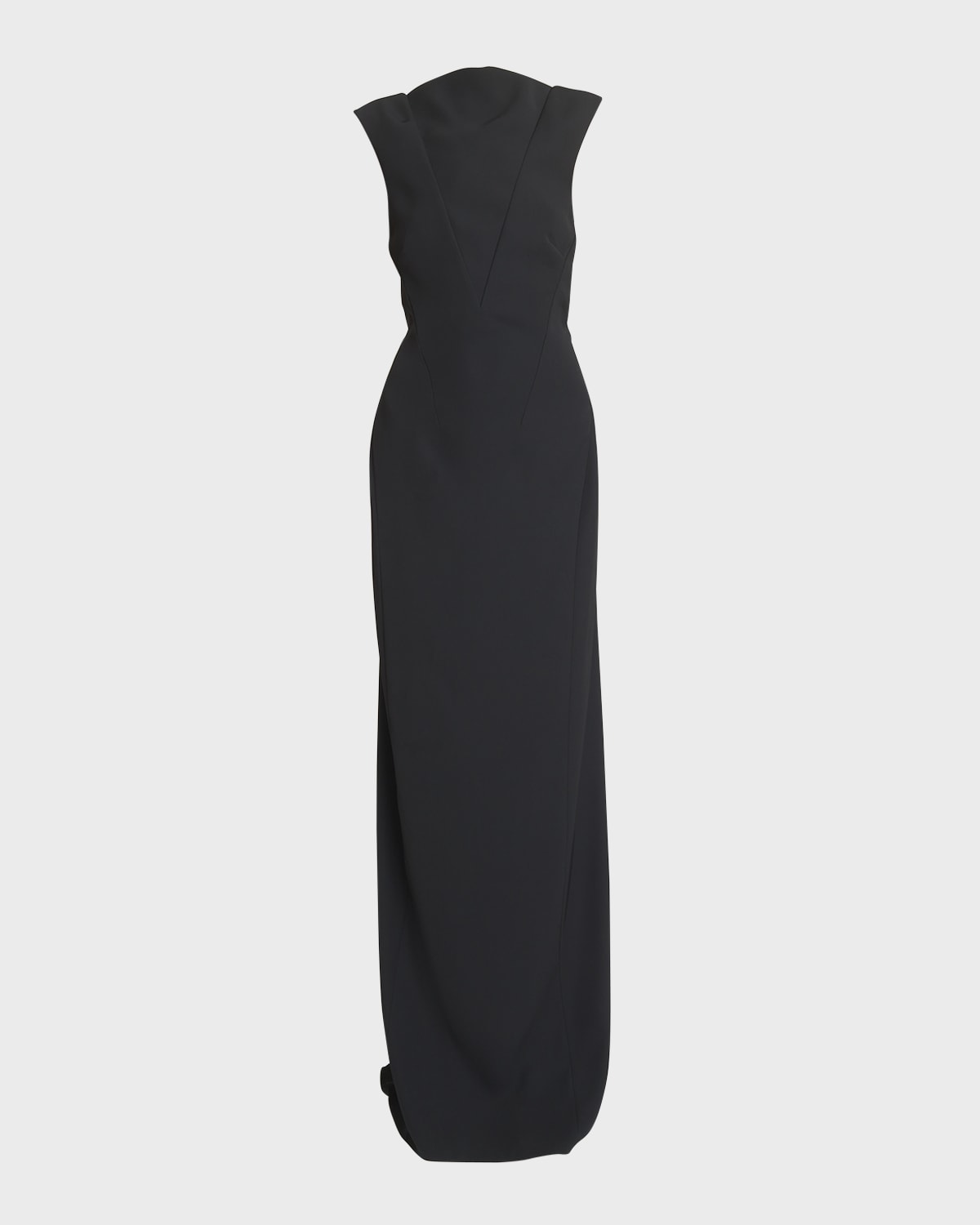 Givenchy High-Neck Backless Column Gown
