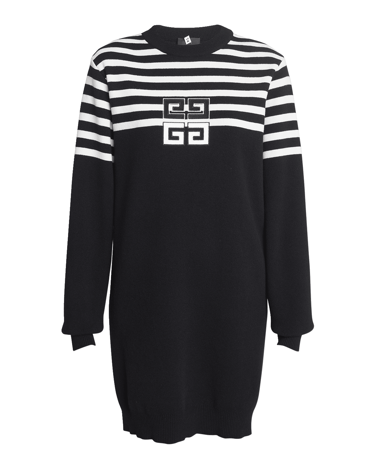 Givenchy Cashmere Short Dress with 4G Embroidery
