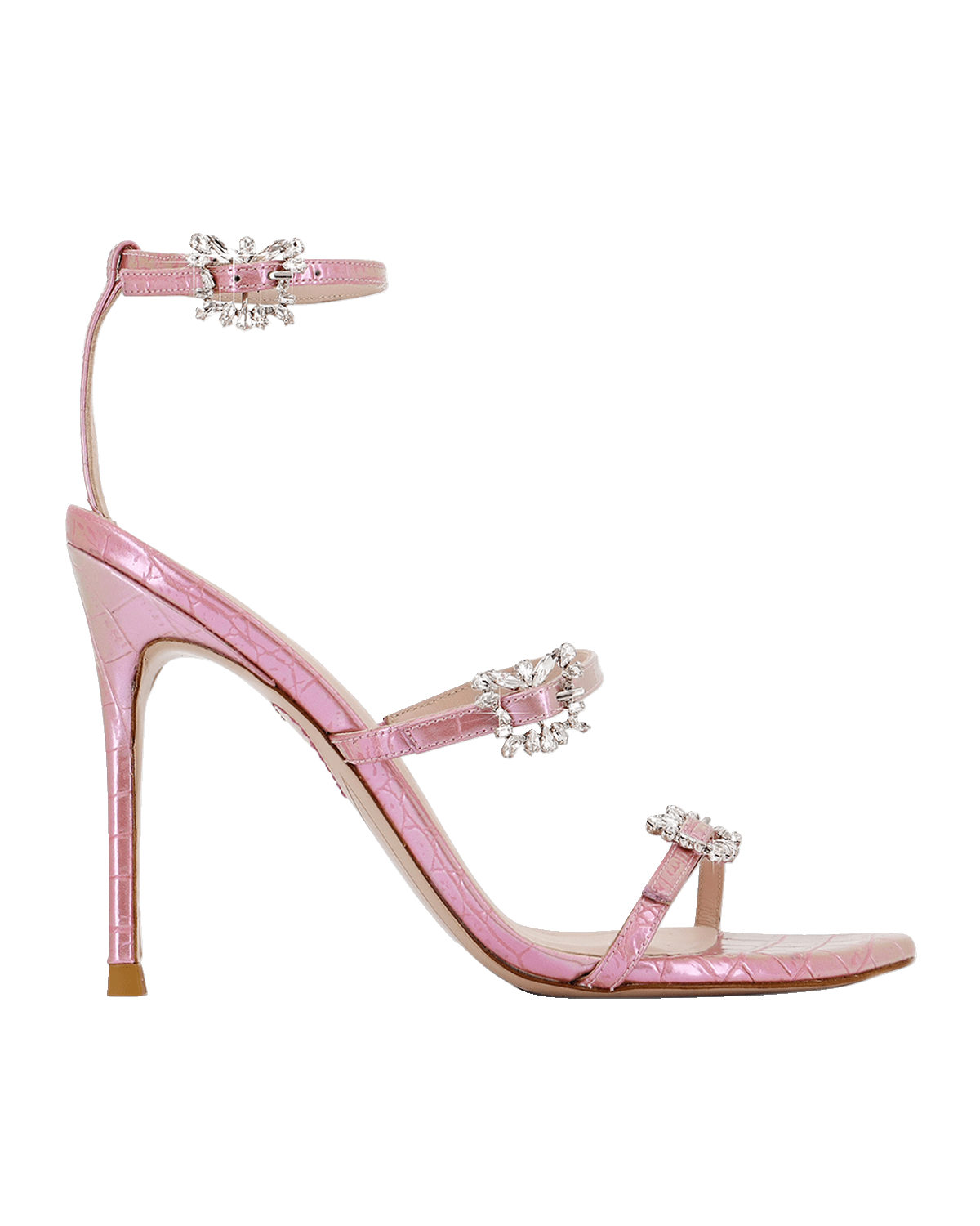 Sophia Webster Grace Butterfly Buckle Ankle-Strap Sandals