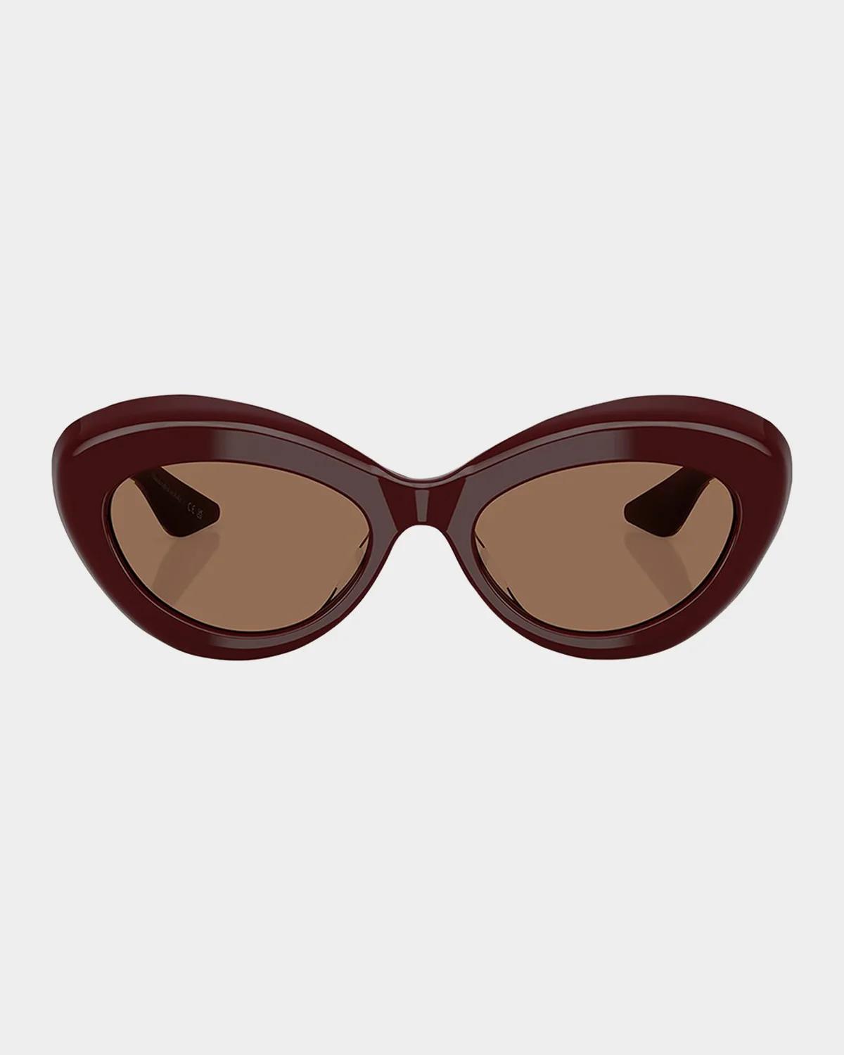Khaite x Oliver Peoples Bold Acetate Oval Sunglasses