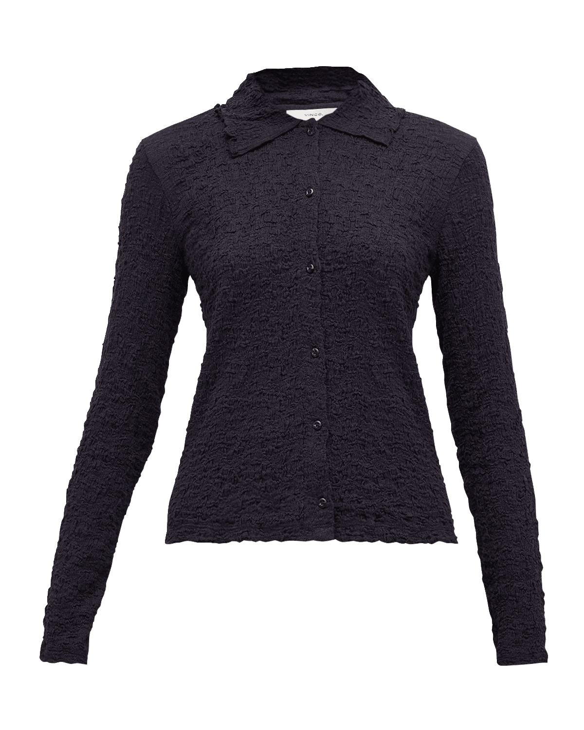 Vince Smocked Long-Sleeve Button-Front Shirt