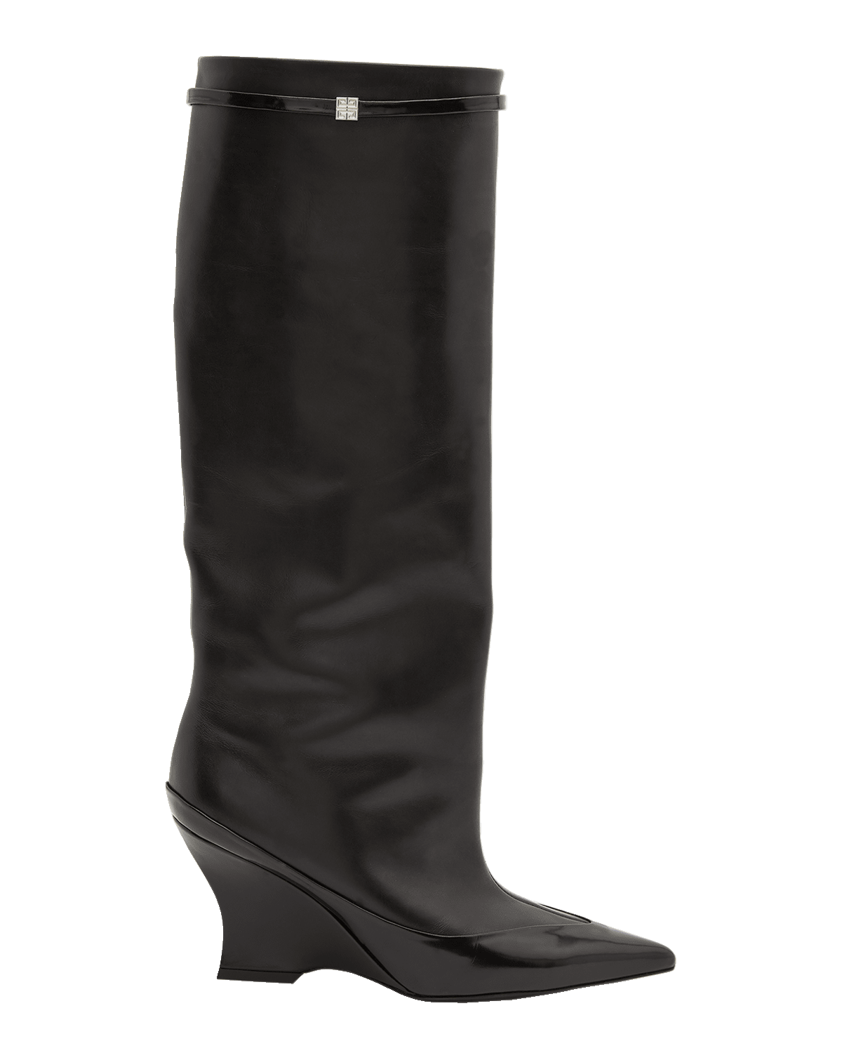 Givenchy Raven Leather Wedge Tall Boots