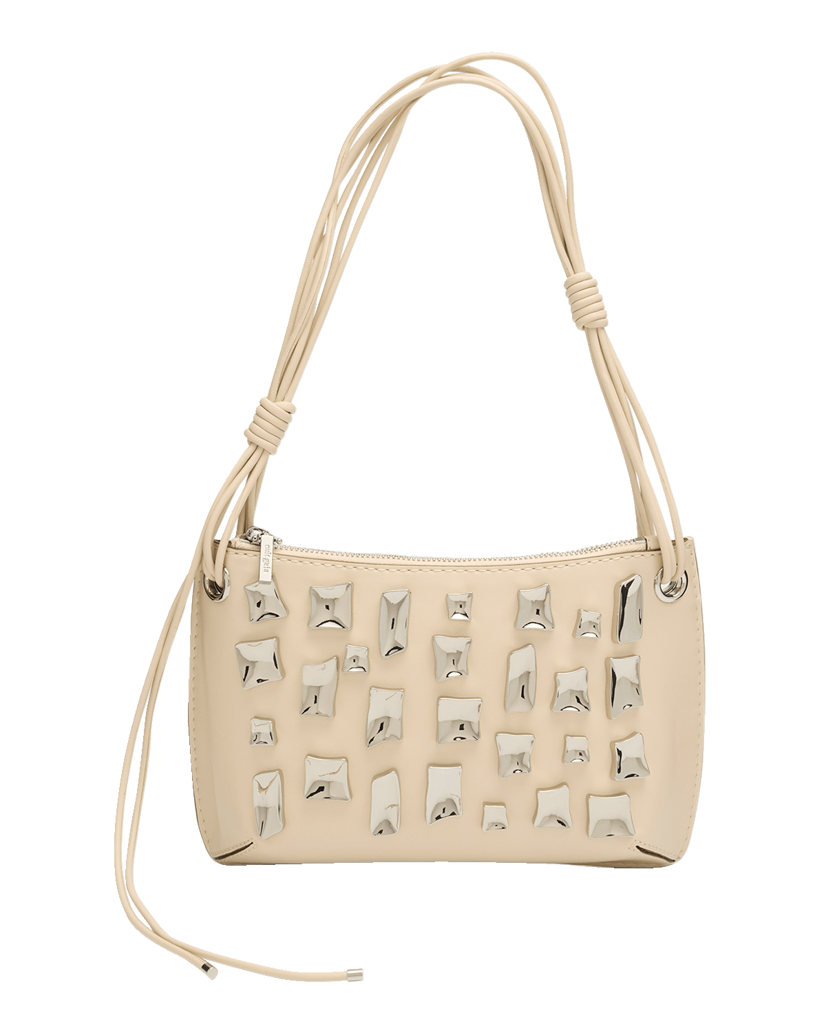 Cult Gaia Malaya Embellished Leather Shoulder Bag