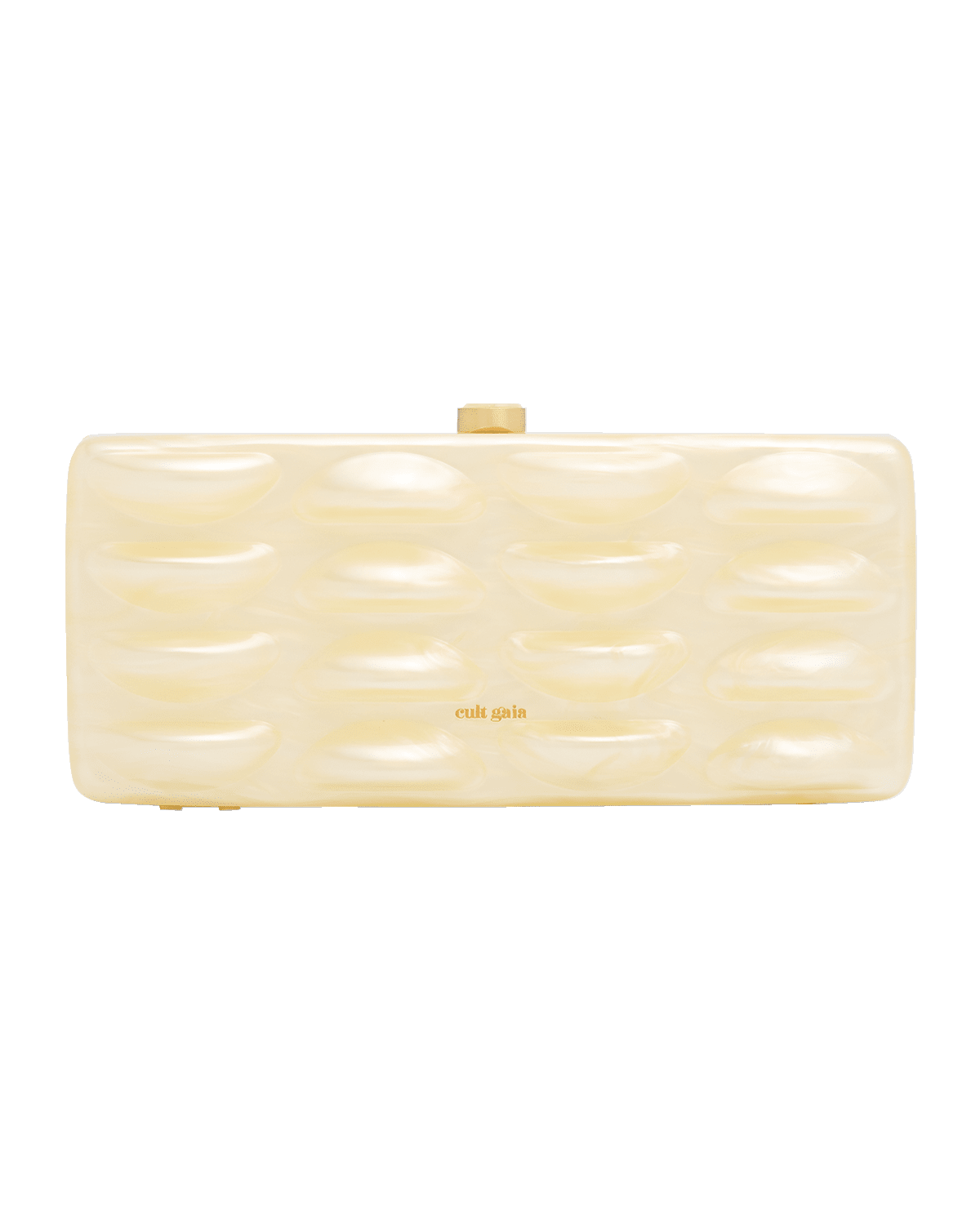 Cult Gaia Jules Textured Acrylic Clutch Bag