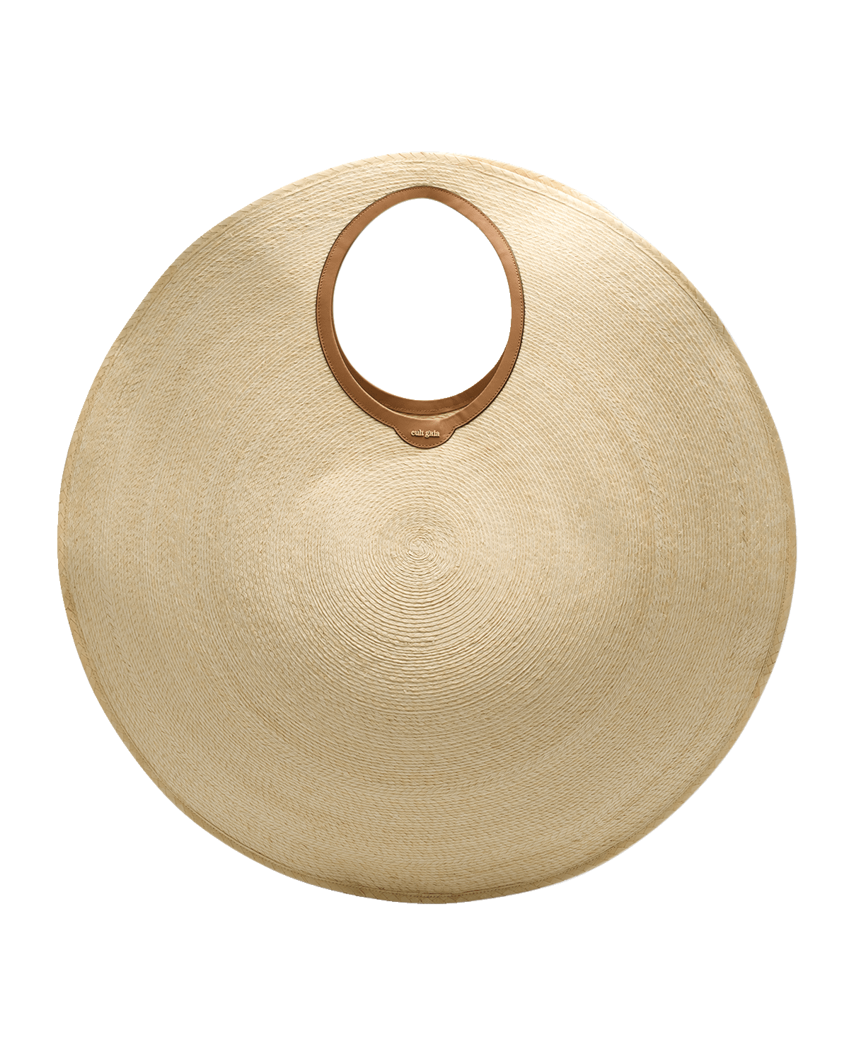 Cult Gaia Amun XL Round Raffia Shoulder Bag