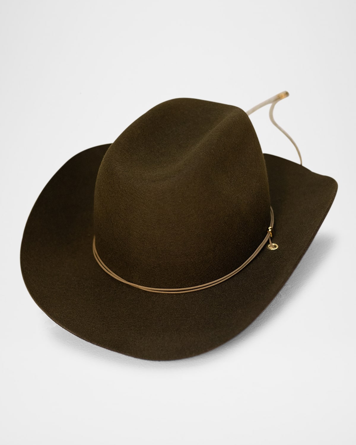 Van Palma Ezra Felt Cowboy Hat With Brass Accents