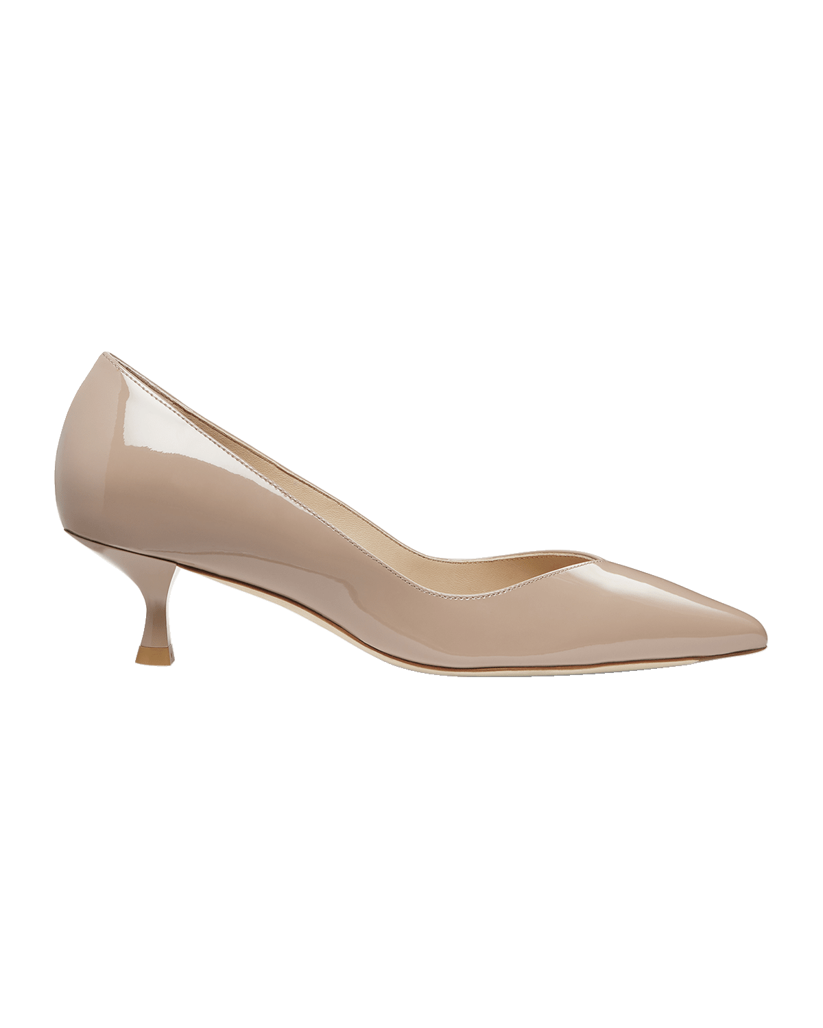 Stuart Weitzman Eva Patent Kitten-Heel Pumps
