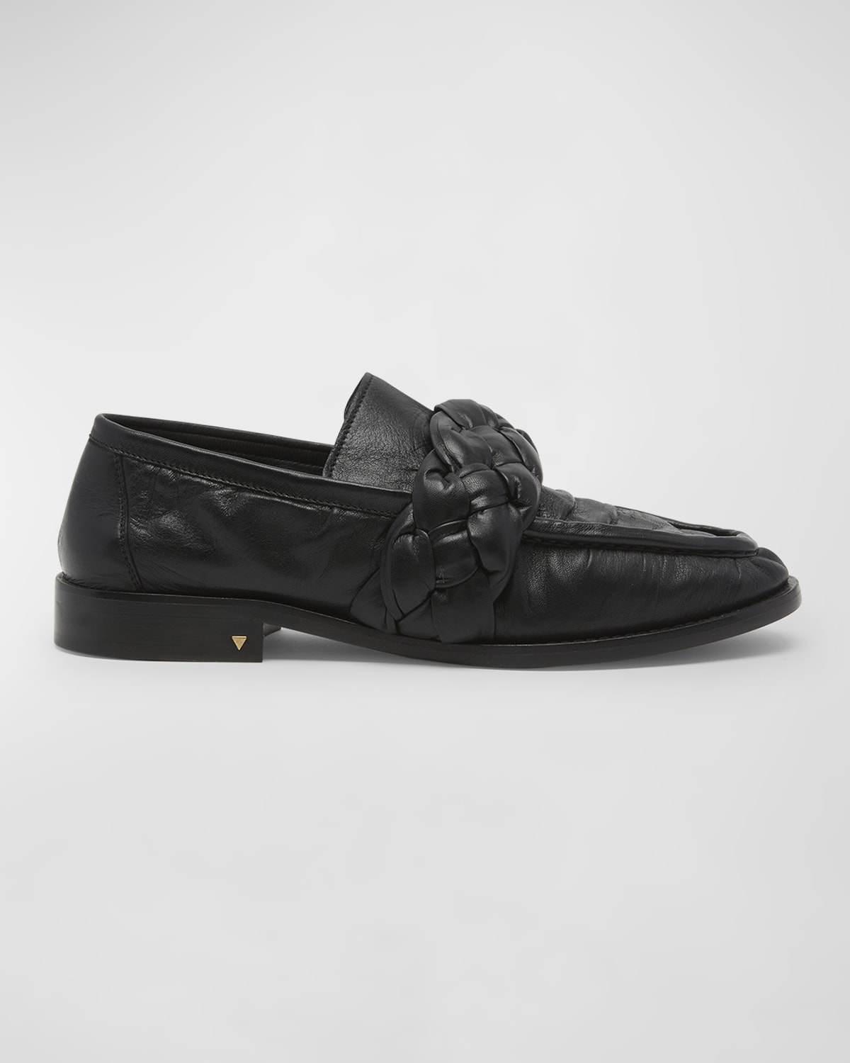 Bottega Veneta Astair Leather Braid Slip-On Loafers