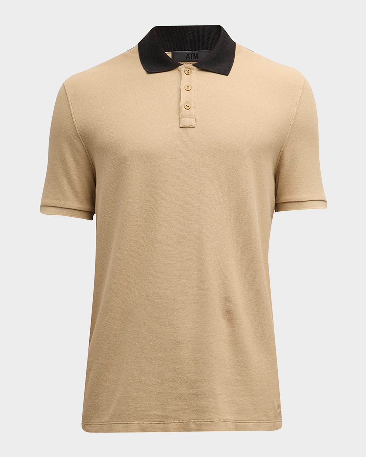 ATM Anthony Thomas Melillo Men's Pique Contrast-Collar Polo Shirt