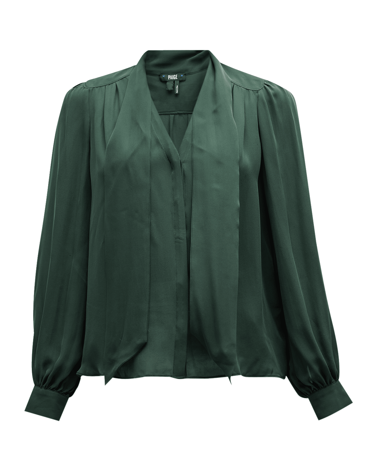 PAIGE Kirstie Long-Sleeve Scarf Blouse