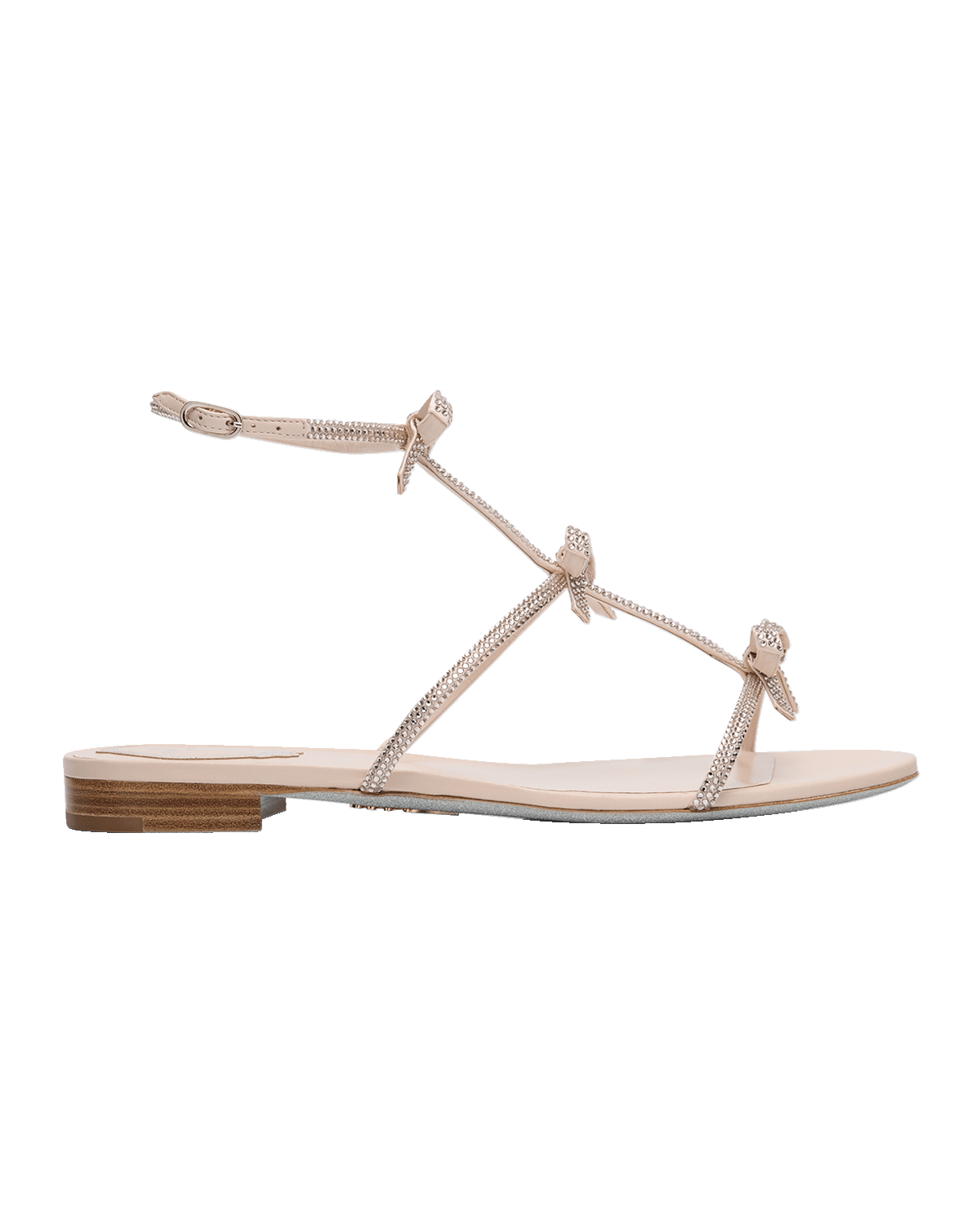 Rene Caovilla Caterina Embellished Bows Ankle-Strap Sandals