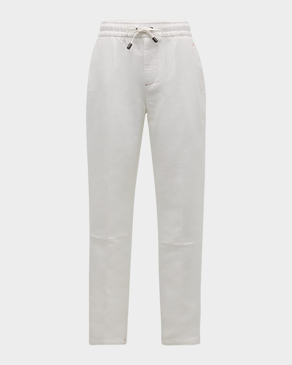 Isaia Men's Cotton-Linen Drawstring Pants