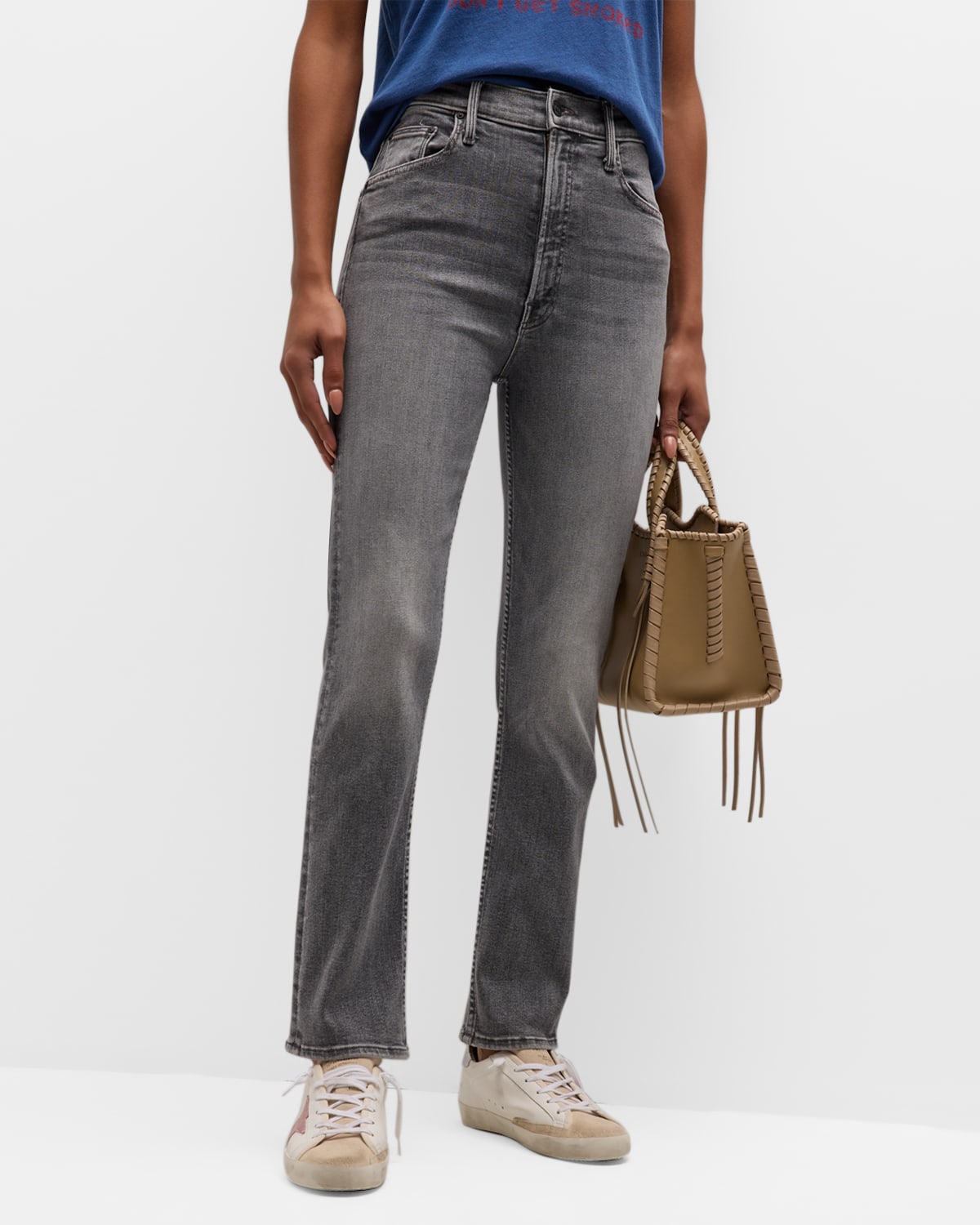 MOTHER The High Waisted Rider Ankle Jeans