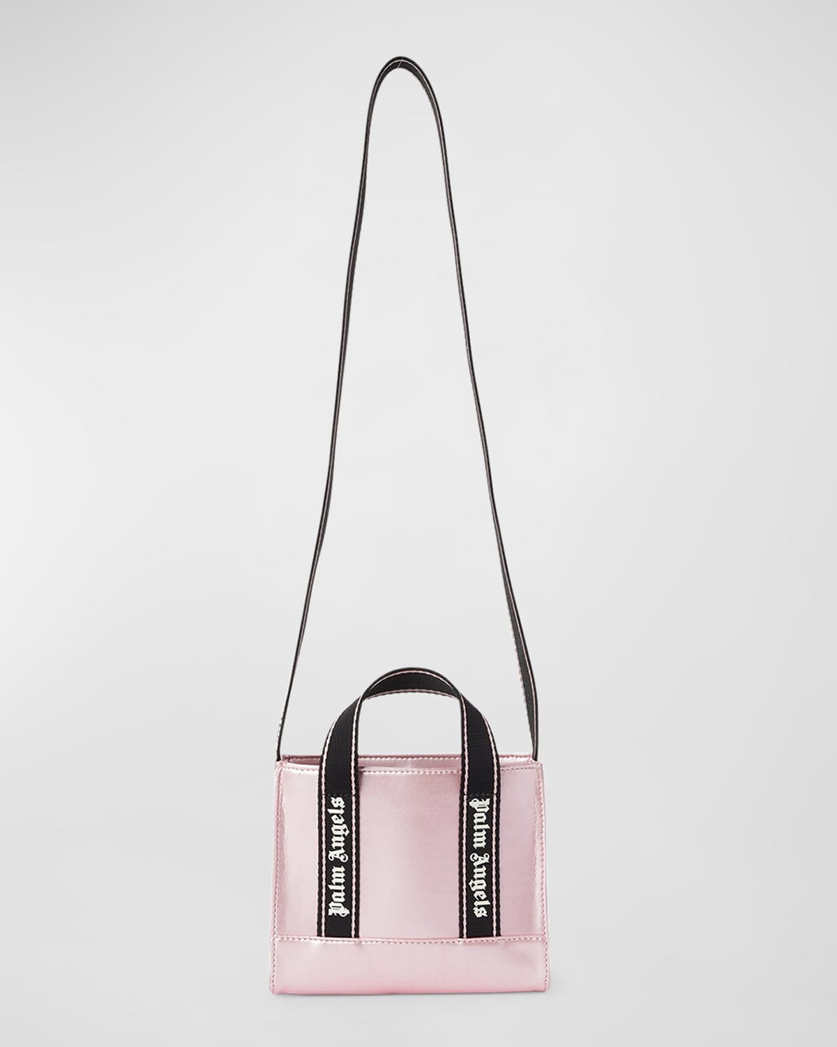 Palm Angels Girl's Shiny Logo-Handle Tote Bag