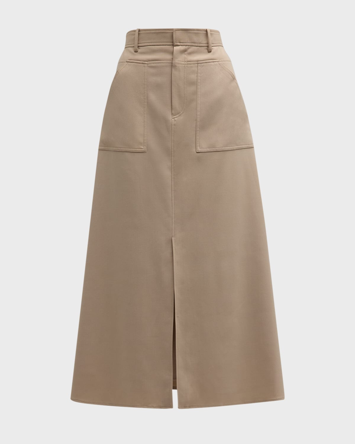ADEAM Tessa Slit A-Line Midi Skirt
