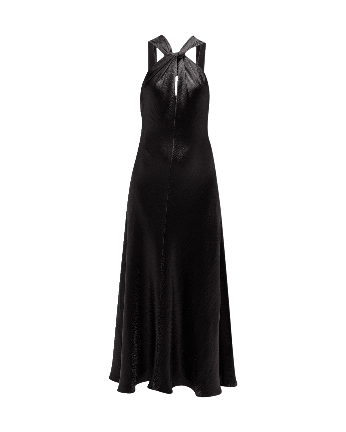 Tanya Taylor Mayanna Satin Halter Maxi Dress