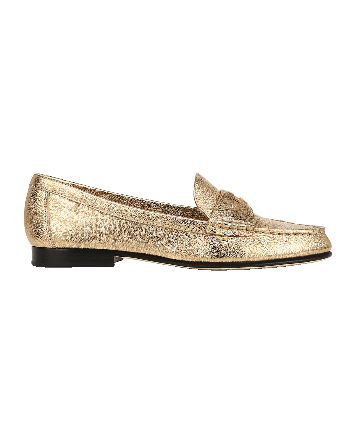 Veronica Beard Metallic Leather Penny Loafers