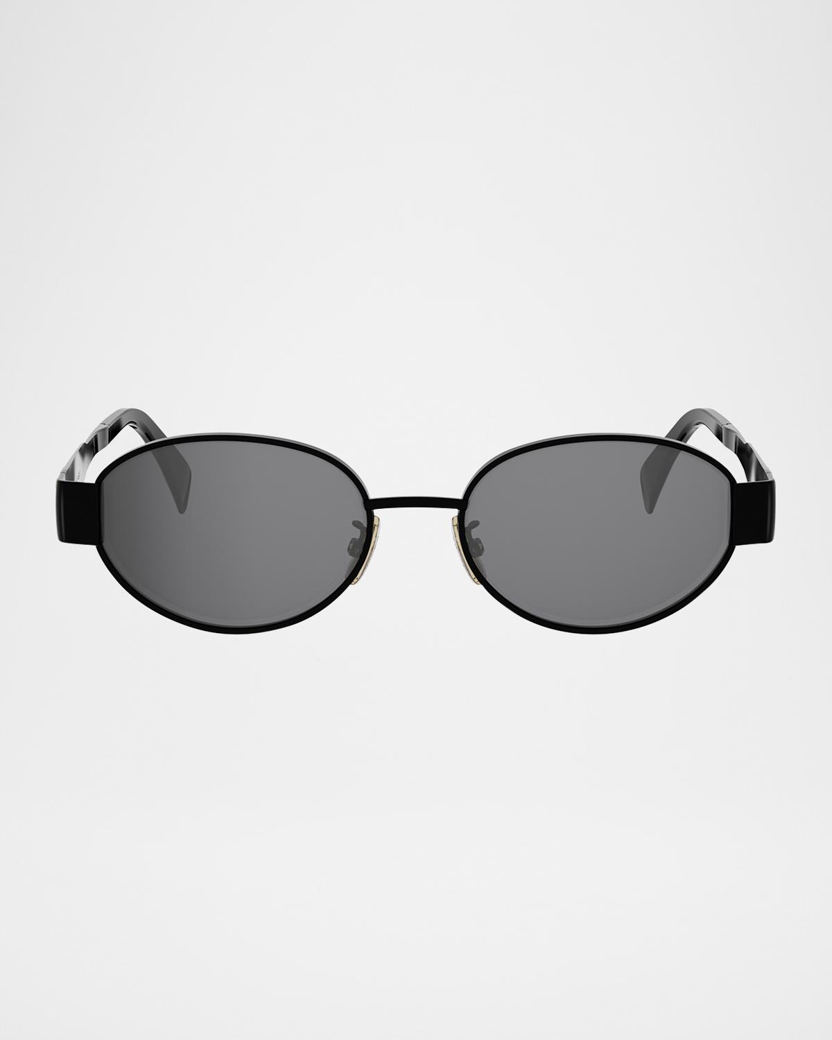 CELINE Men's Triomphe Metal Oval Sunglasses