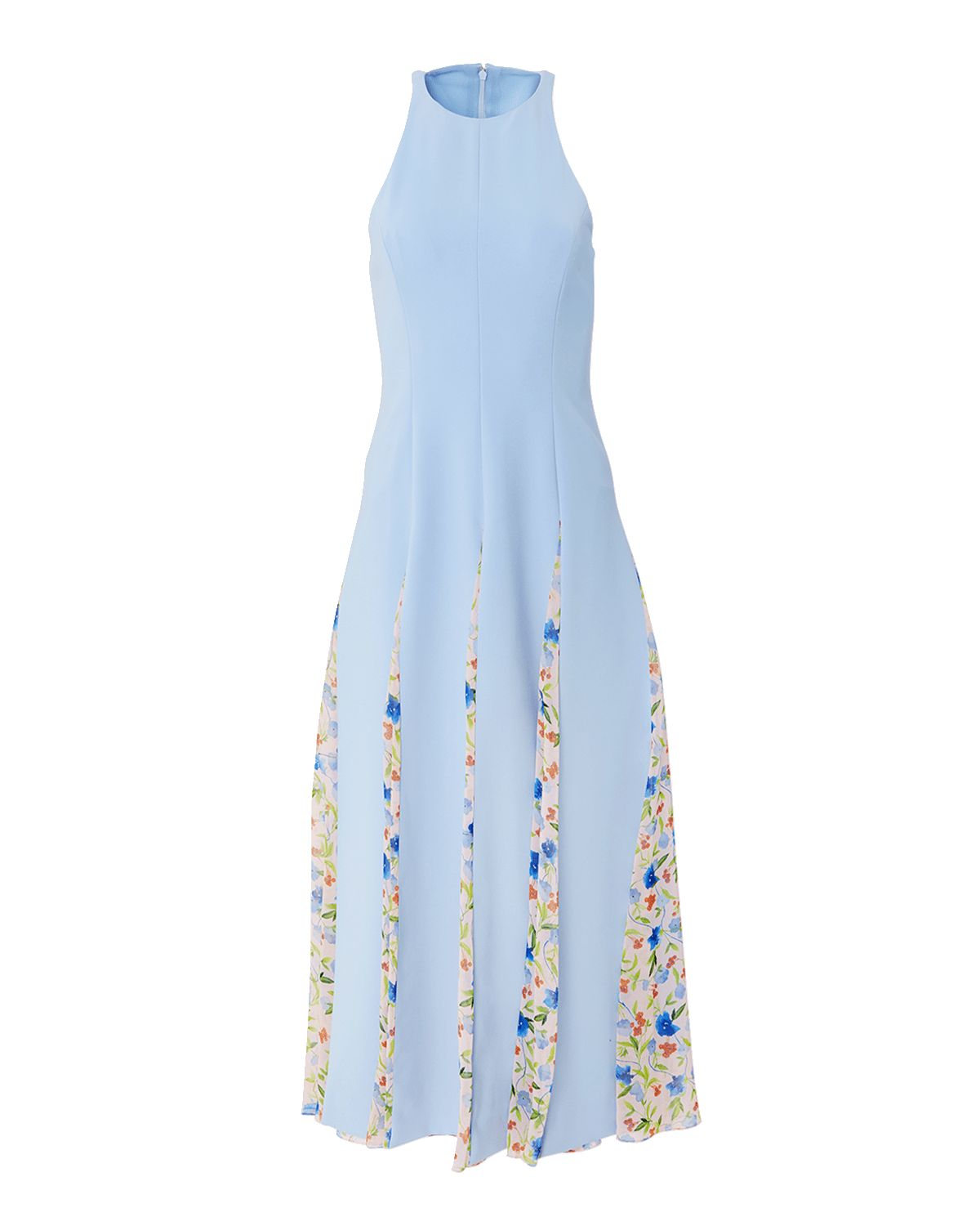 Carolina Herrera Floral Godet Midi Dress