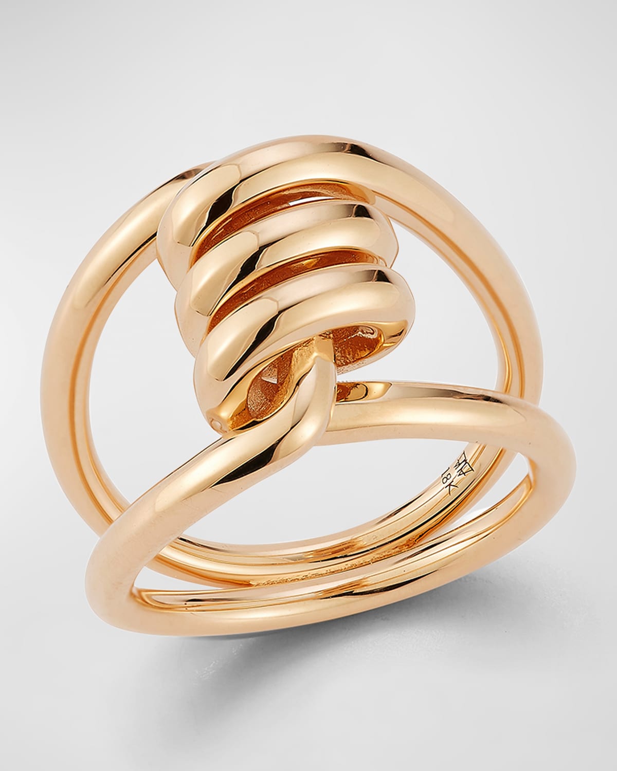 Walters Faith Huxley 18k Rose Gold Single Coil Link Ring, Size 7