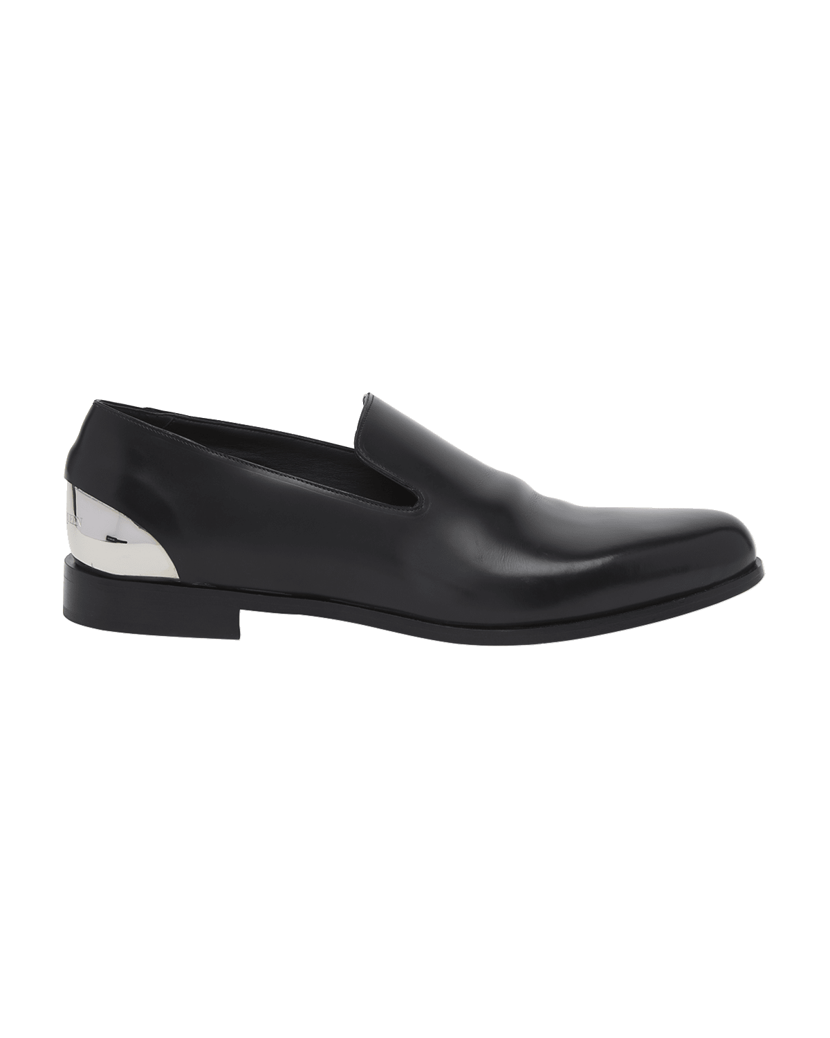 Alexander McQueen Men's Metal-Heel Leather Loafers