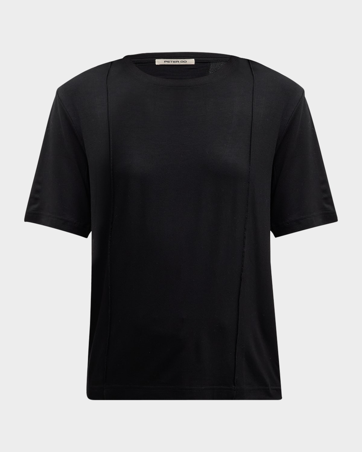Peter Do Short-Sleeve Pictuck Creased T-Shirt