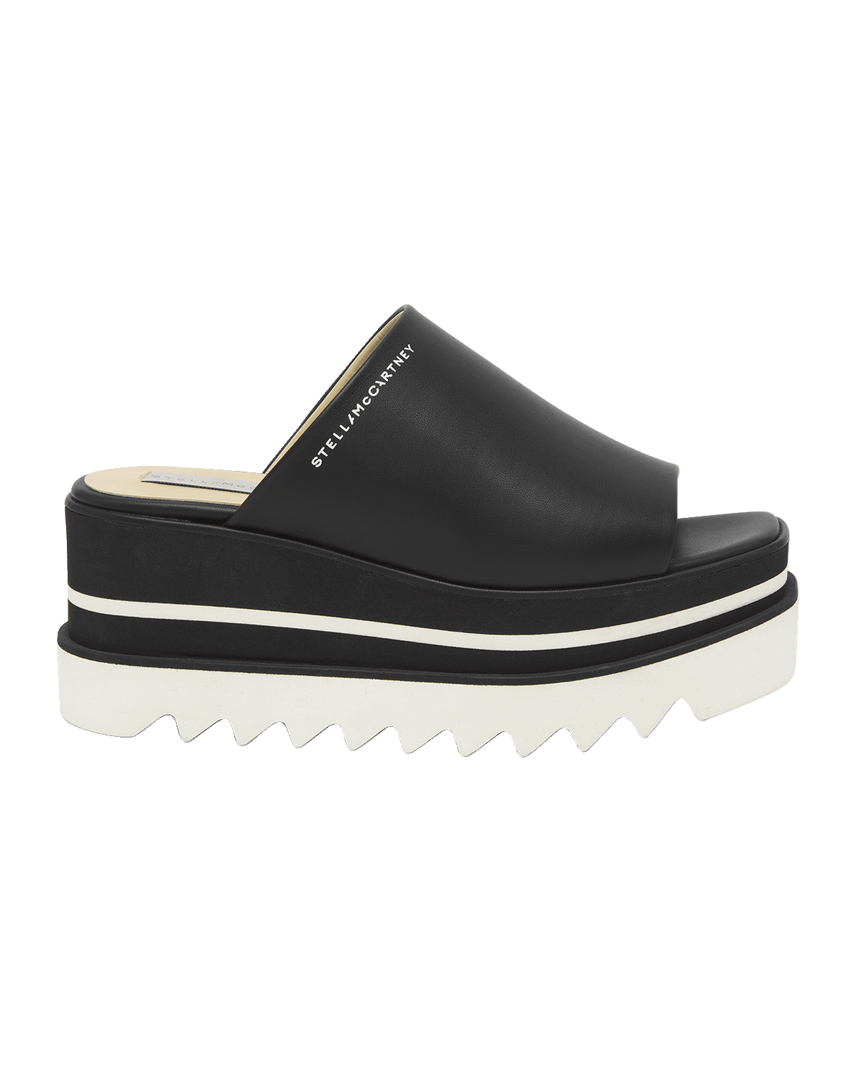 Stella McCartney Sneak-Elyse Semi-Shine Alter Matte Wedge Mules