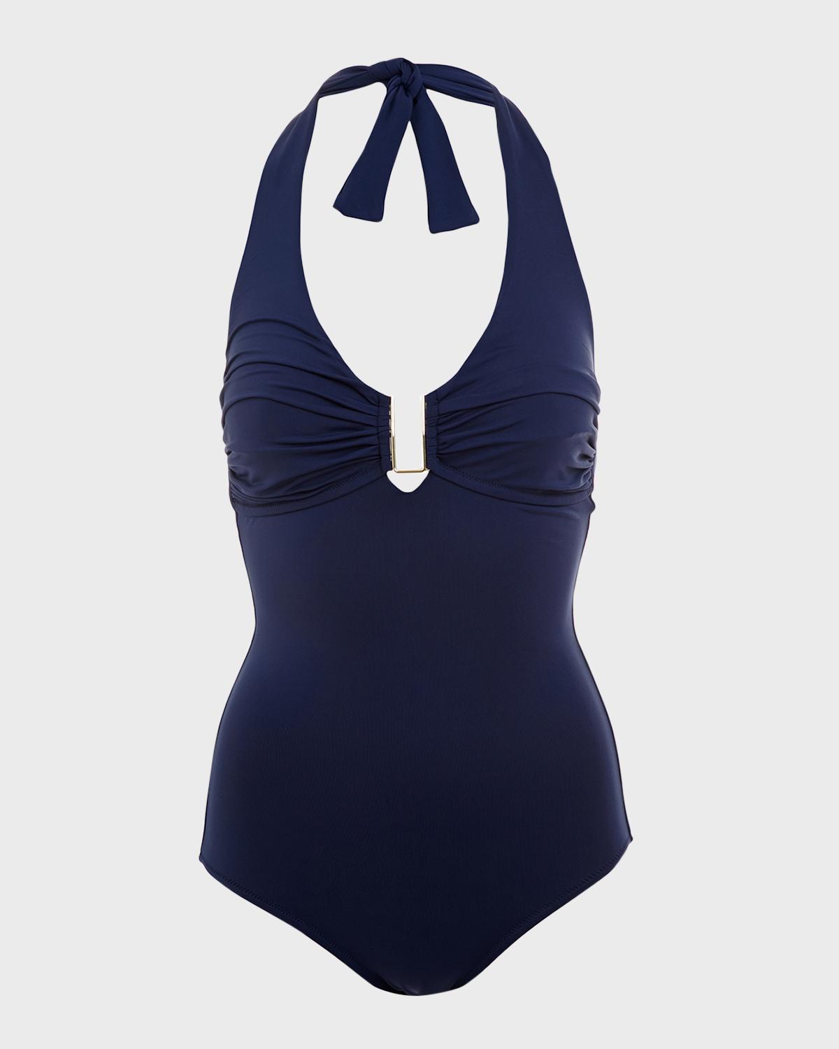 Melissa Odabash Tampa Core Halter One-Piece Swimsuit (D-DD Cup)