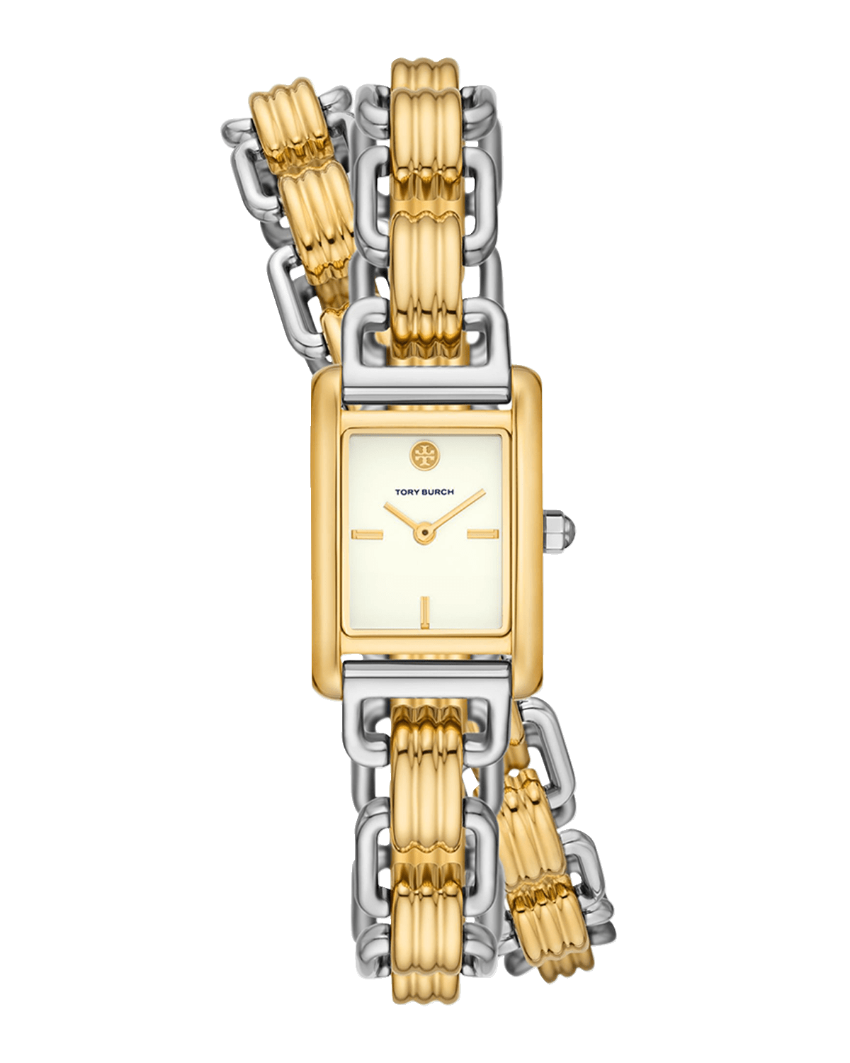 Tory Burch The Mini Eleanor Two Hand Two Tone Stainless Steel Watch