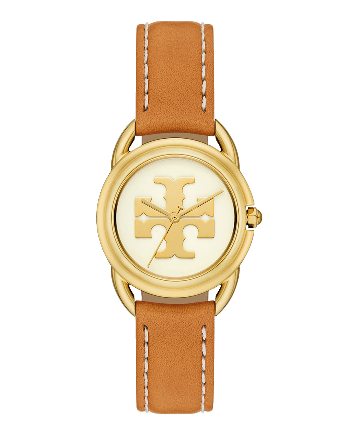 Tory Burch The Miller Three Hand Gold Tone Stainless Steel Watch, Luggage