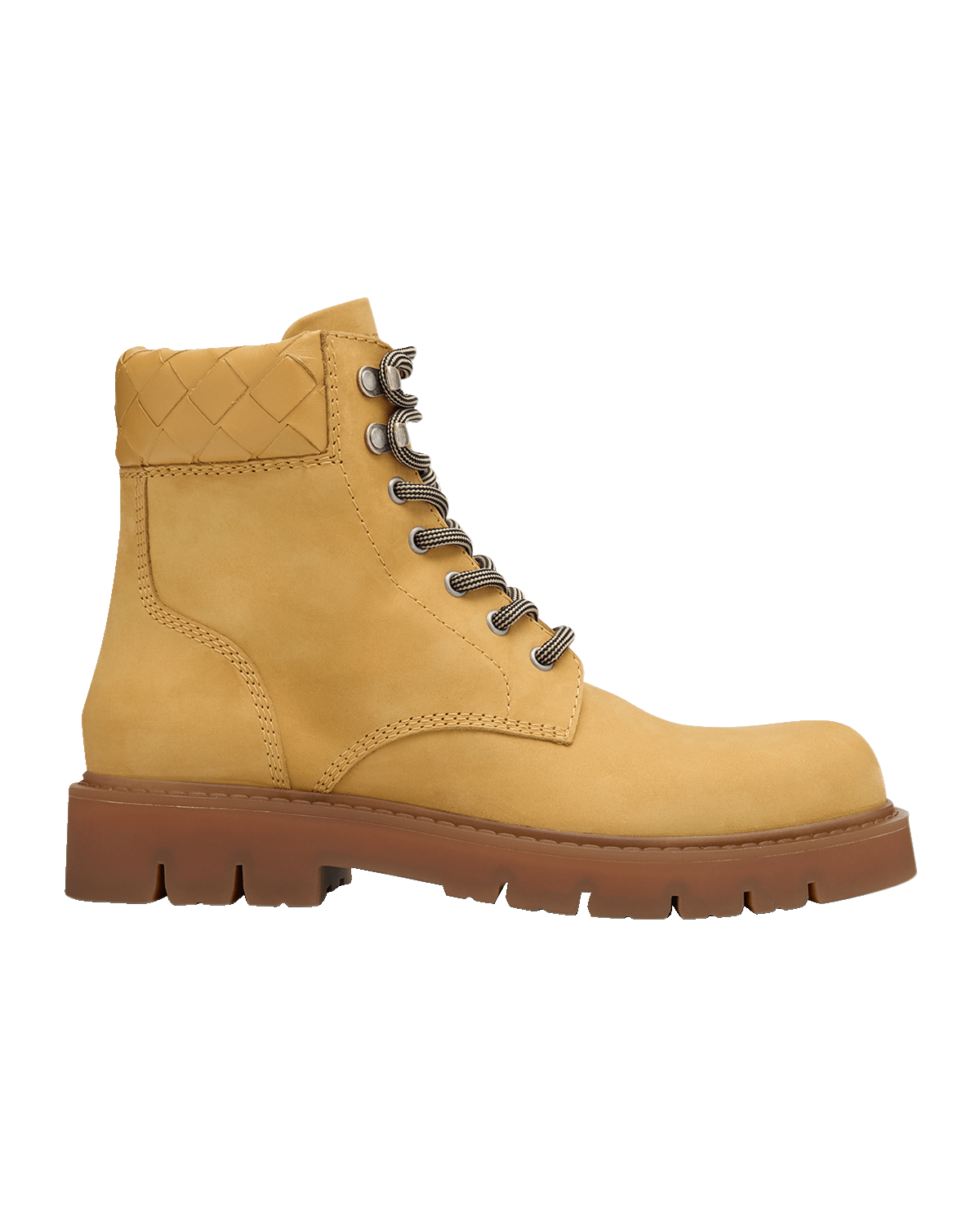 Bottega Veneta Haddock Nubuck Intrecciato Combat Booties