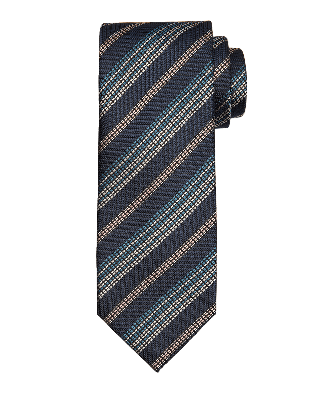 Brioni Men's Silk Textured Stripe Tie