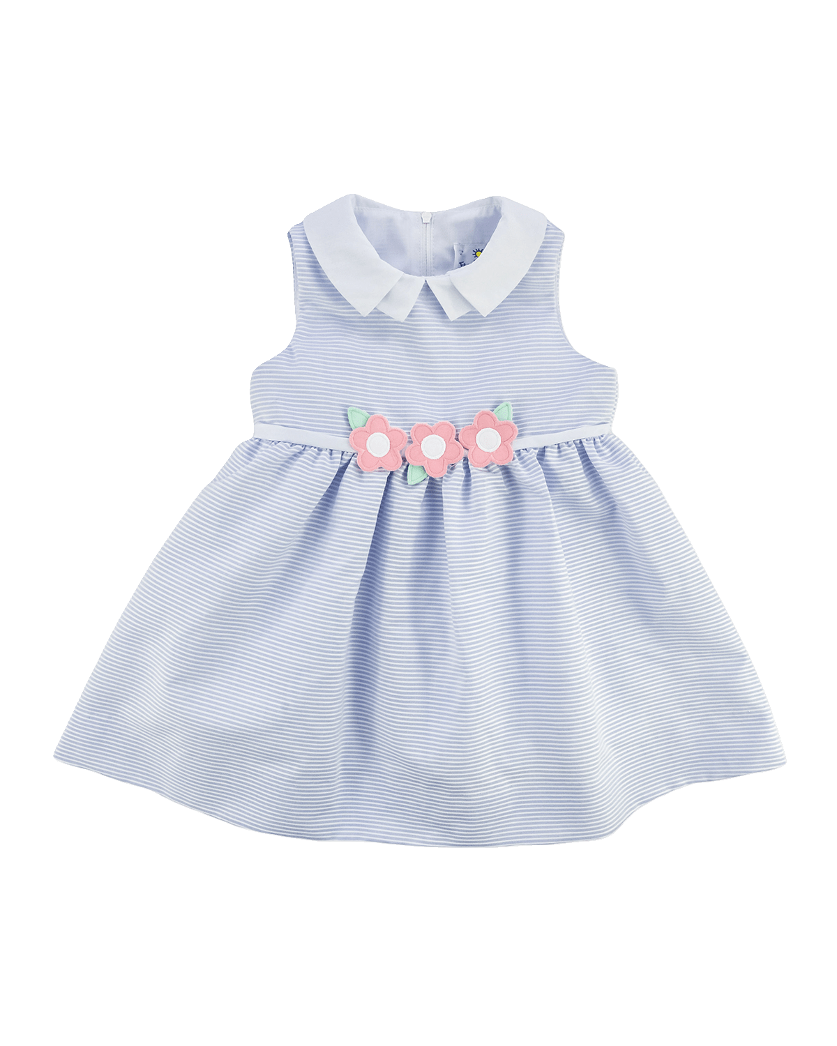 Florence Eiseman Girl's Striped Dress W/ Flowers, Size 2-6