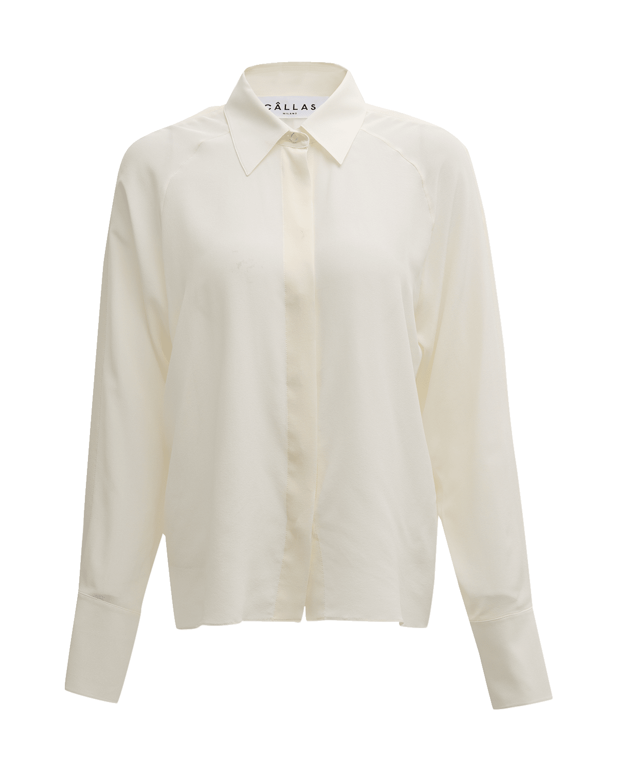 CALLAS Milano Gita Button-Sleeve Silk Blouse