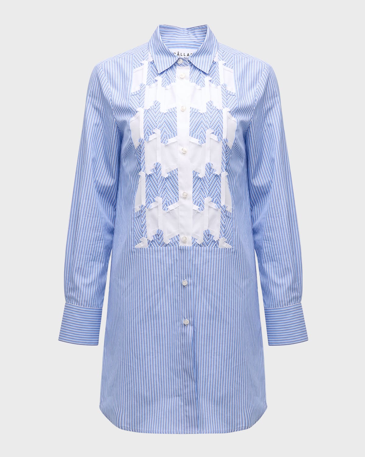 CALLAS Milano Nikita Striped Button-Down Oversized Shirt