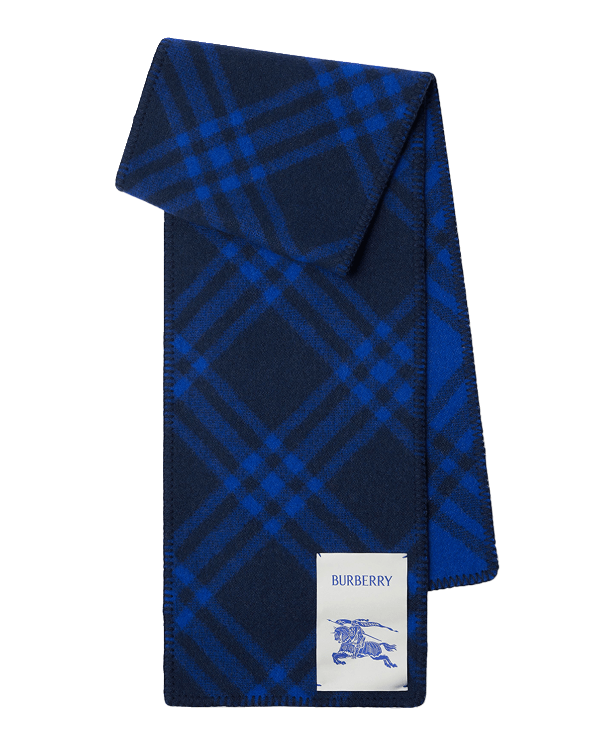 Burberry Men's Wool Check EKD Label Scarf