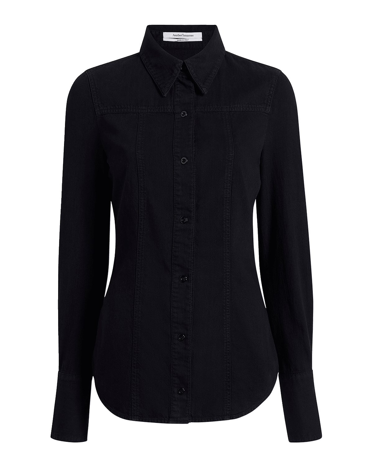 Another Tomorrow Slim Chambray Shirt