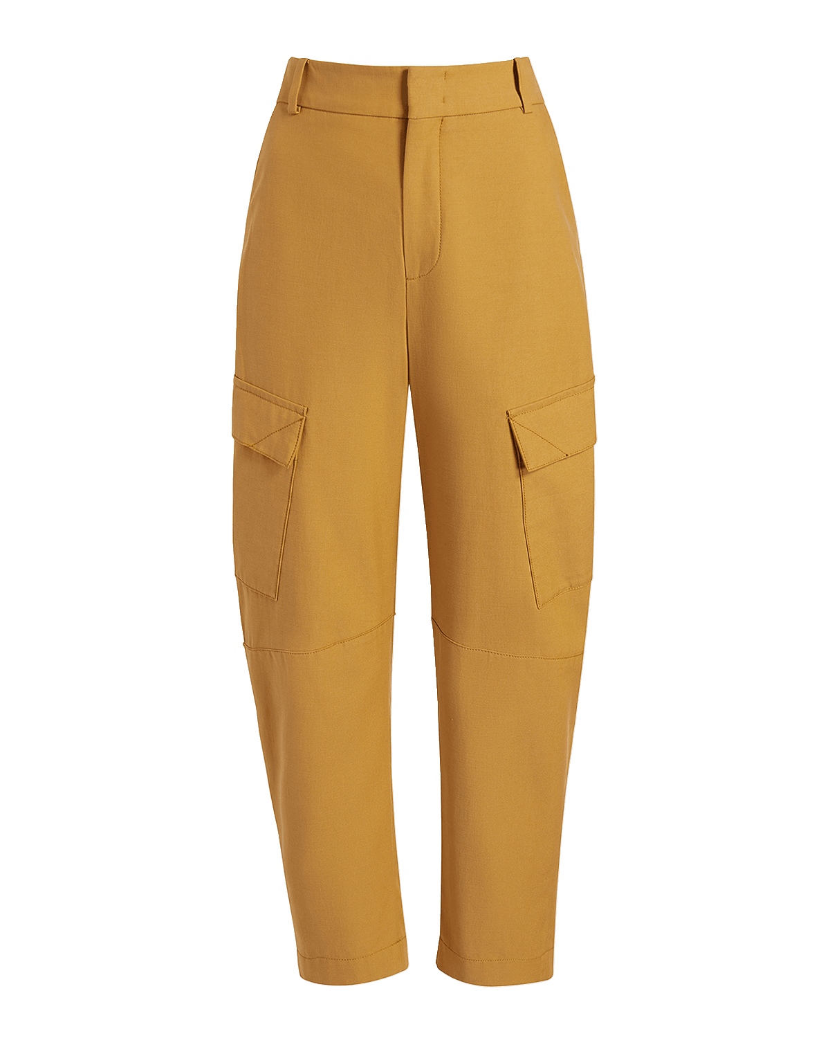 another tomorrow Curved cargo trousers - Yellow