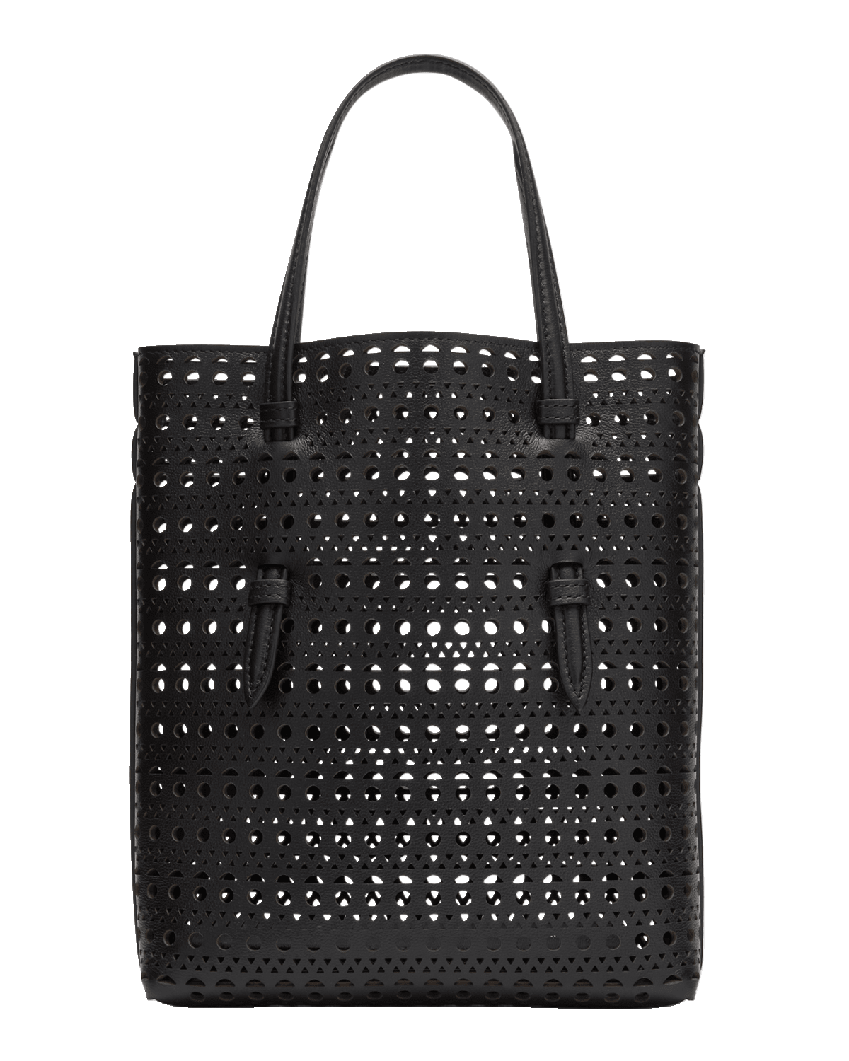 ALAIA Mina North-South Tote Bag in Vienne Straight Perforated Leather