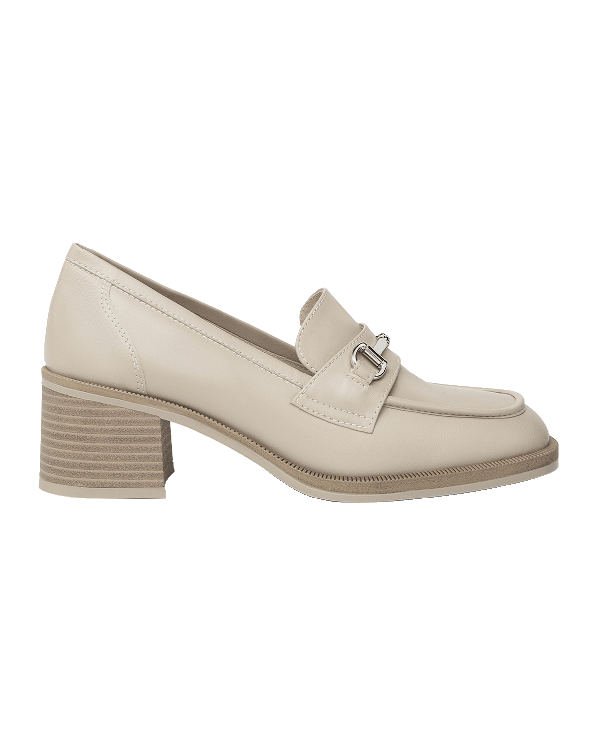NeroGiardini Leather Bit Strap Heeled Loafers
