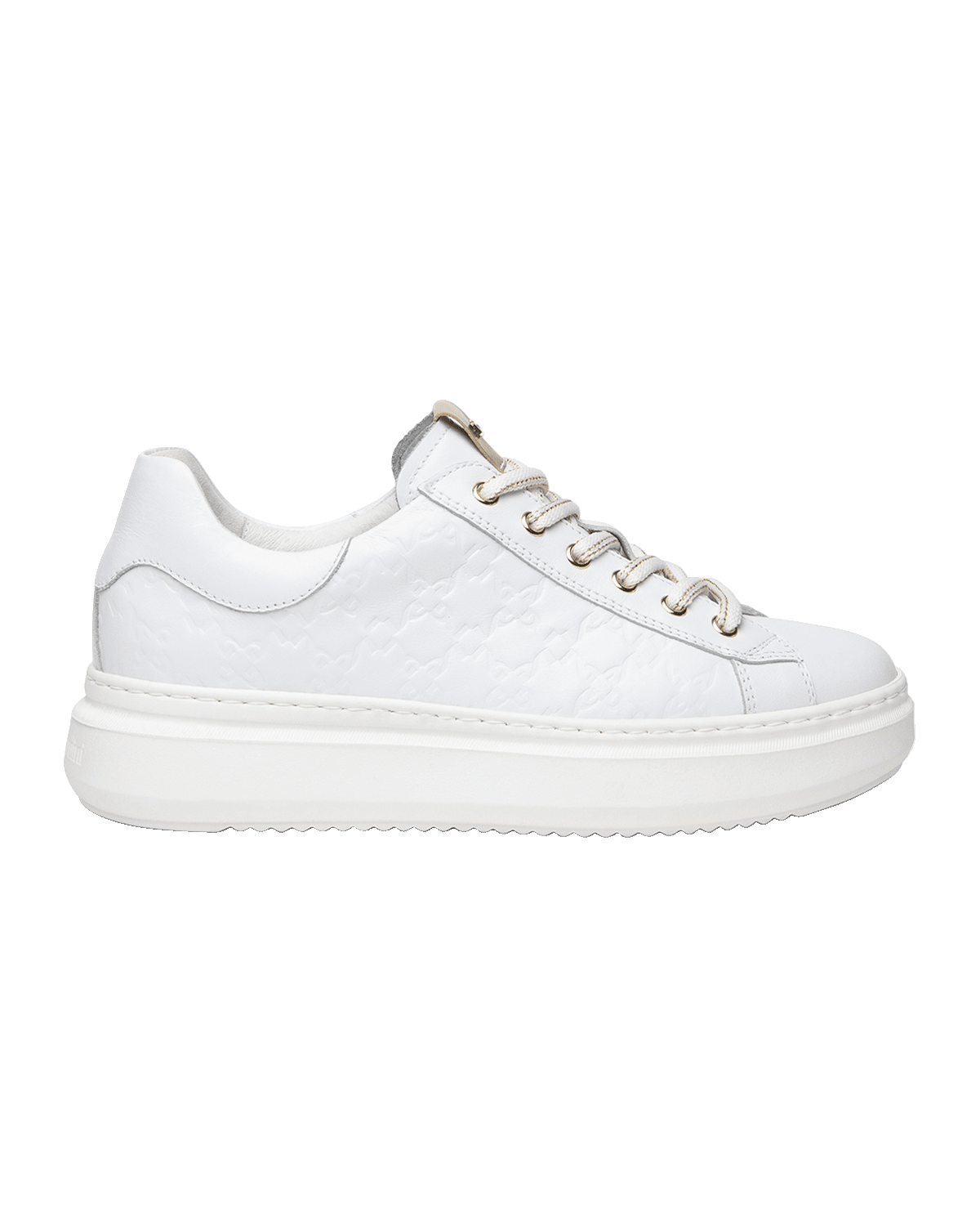 NeroGiardini Clean Embossed Logo Low-Top Sneakers
