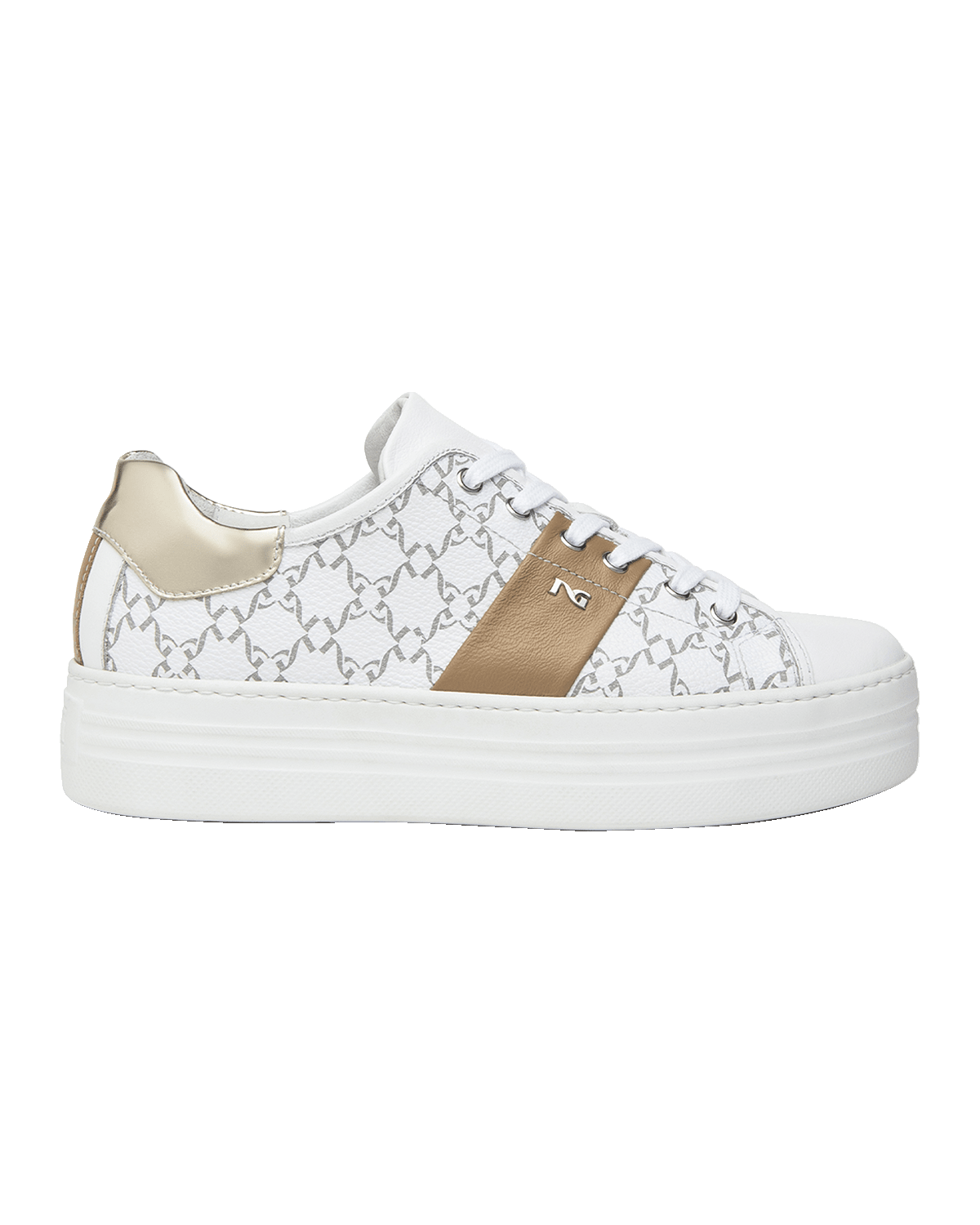 NeroGiardini Leather Logo Skater Sneakers