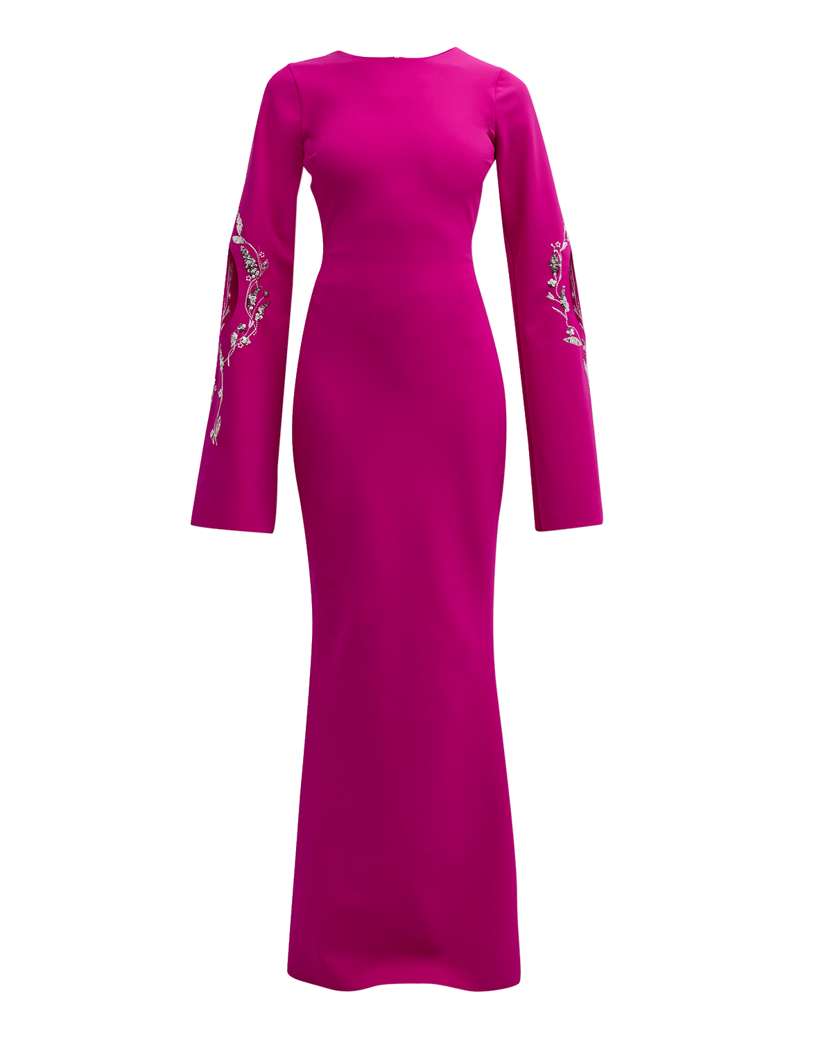 Chiara Boni La Petite Robe Cutout Floral Sequin Column Gown