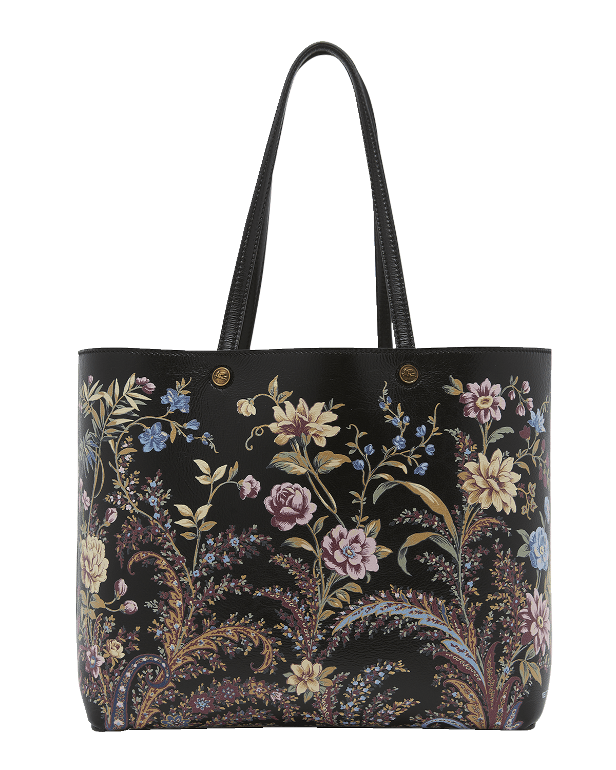 Etro Floral-Print Faux Leather Tote Bag