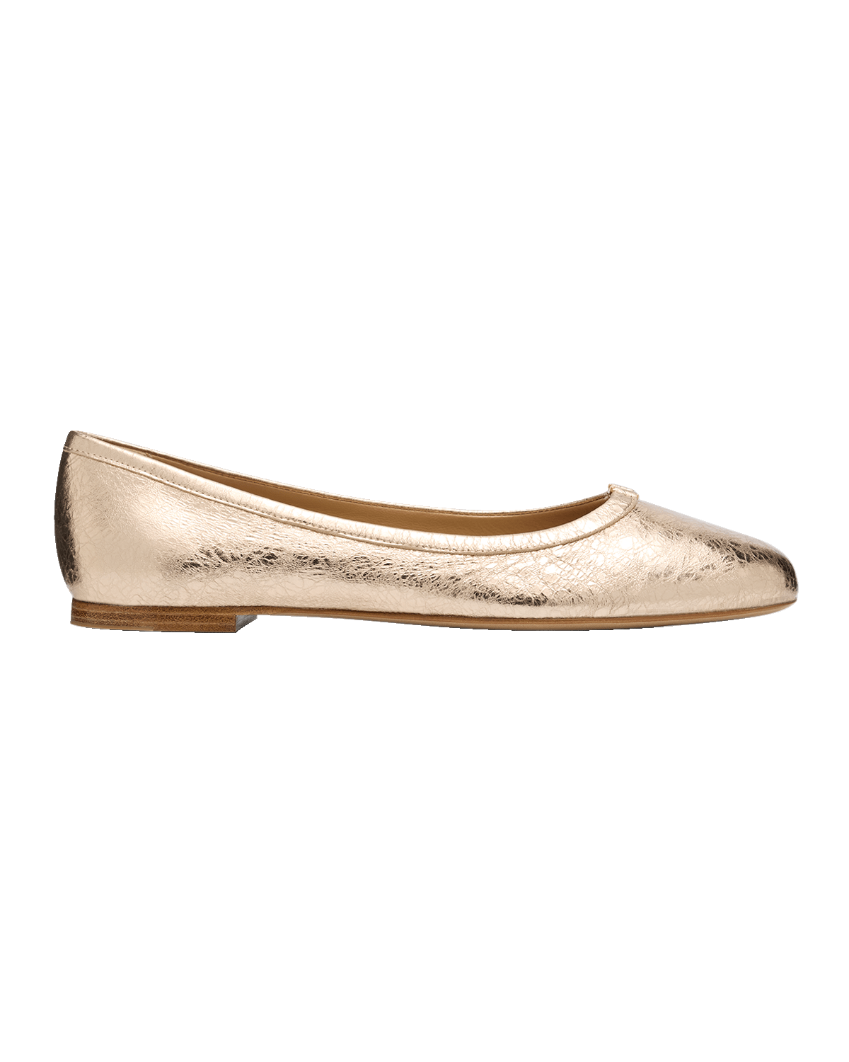 Chloe Marcie Metallic Leather Ballerina Flats